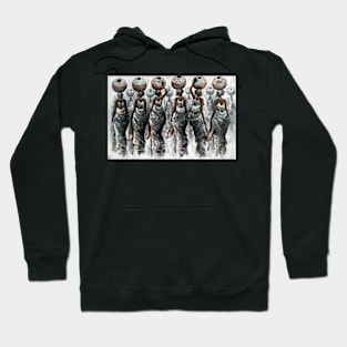 African Women Carrying Pots, Black History Art Hoodie